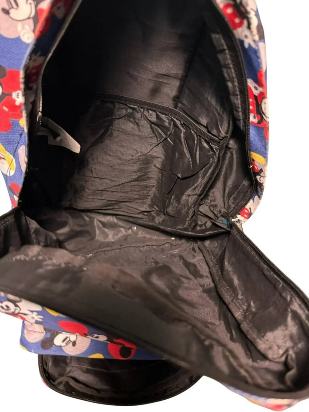 Disney Loungefly Mickey Mouse Blue Backpack With Zippered Front Pocket
